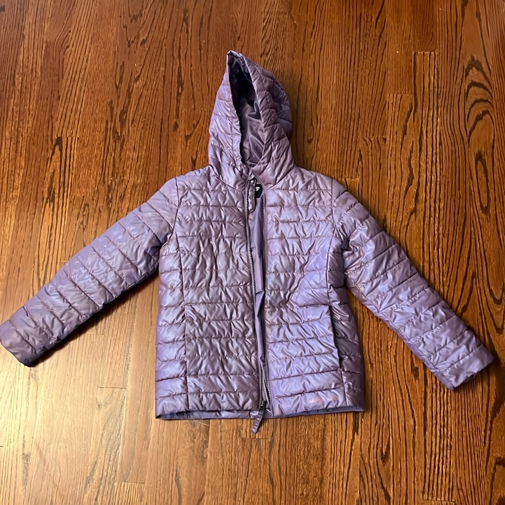 Purple Lands End Puffer Jacket